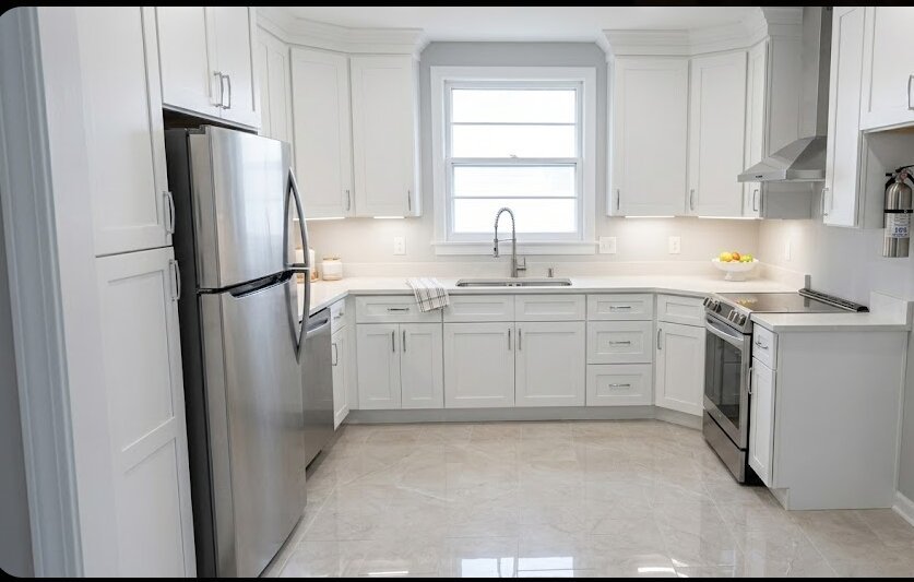 6933 South Honore Street Chicago, IL 60636 - Photo 15 of 18 a kitchen with a refrigerator sink and cabinets