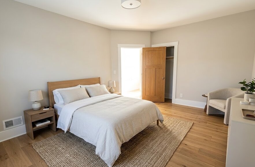 6933 South Honore Street Chicago, IL 60636 - Photo 17 of 18 a bedroom with a bed and a table