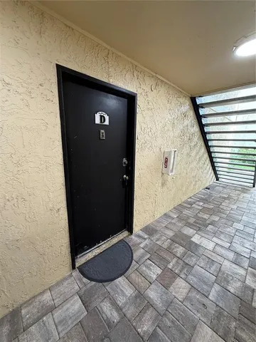 a view of a wooden door