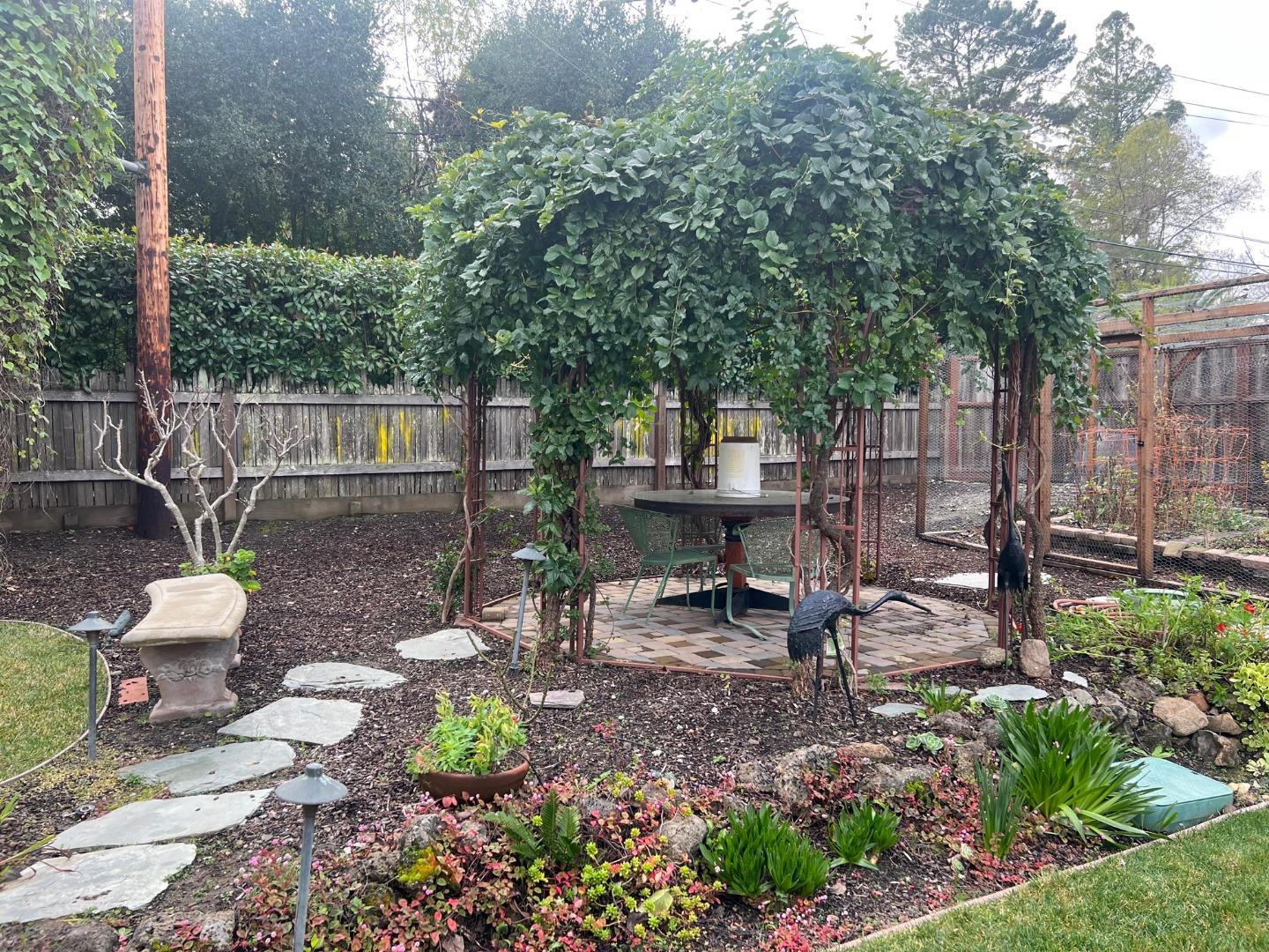 2198 Avy Avenue Menlo Park, CA 94025 - Photo 27 of 28 a view of a bench in backyard of the house
