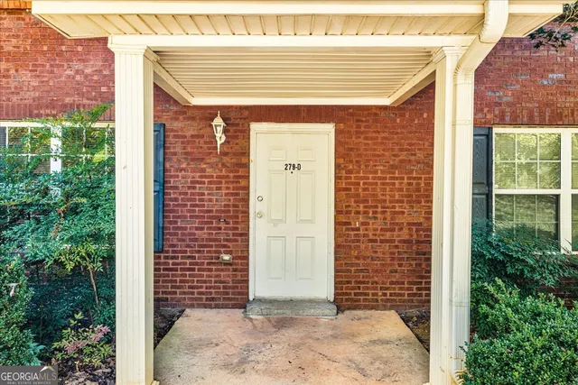 a view of front door of house