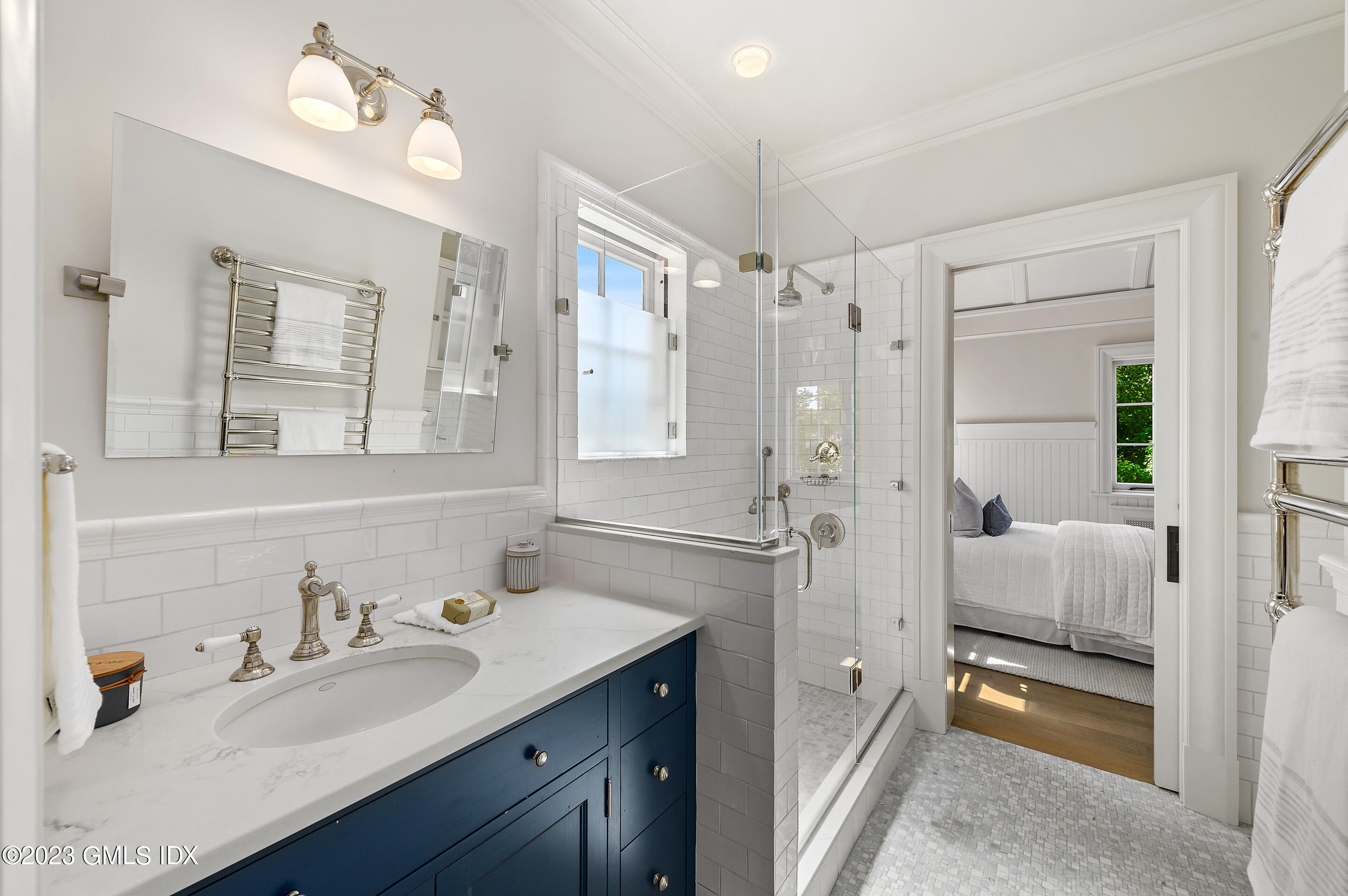 2 Martin Dale Greenwich, CT 06830 - Photo 29 of 53 a spacious bathroom with a double vanity sink mirror and double