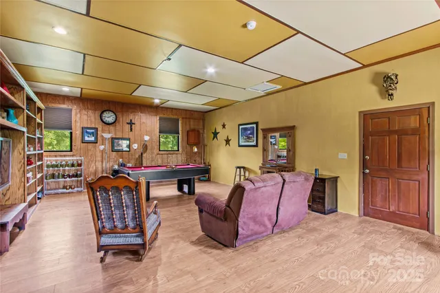 a living room with furniture and a couch