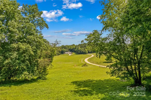 a view of a lake with a houses