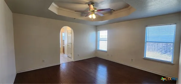 view of a bathroom from a hallway