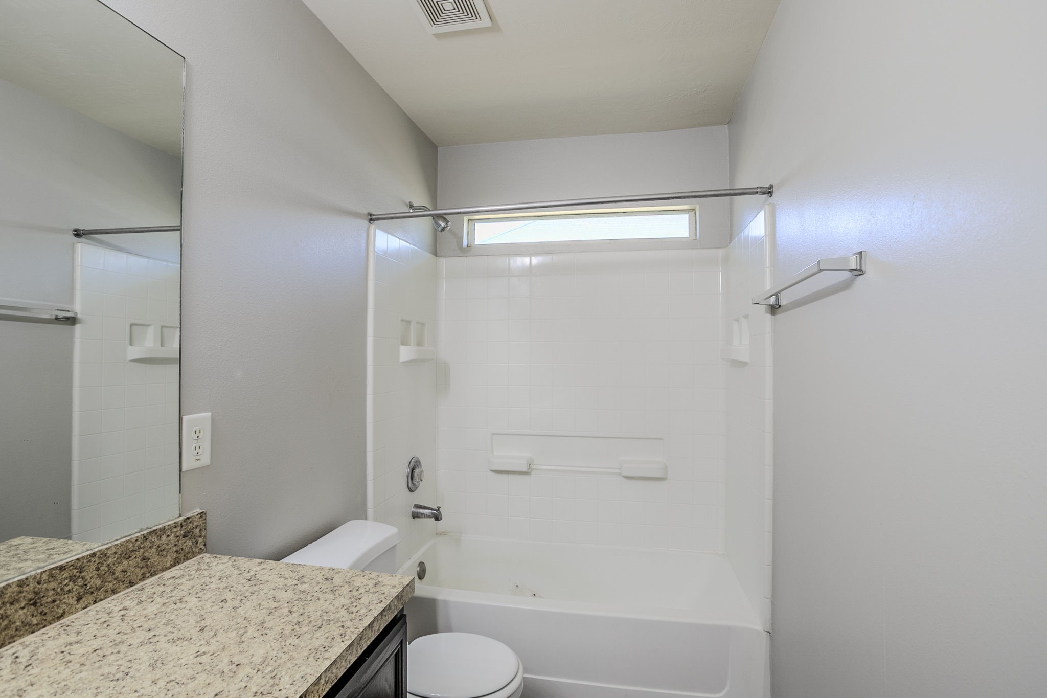 21431 Ryans Path Lane Houston, TX 77073 - Photo 24 of 38 a bathroom with a granite countertop sink toilet and shower