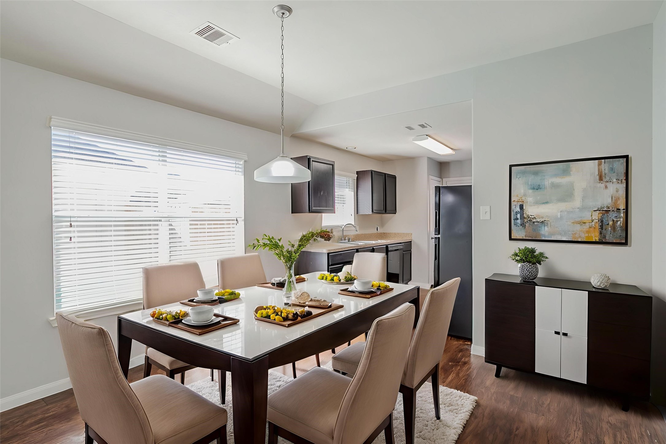 21431 Ryans Path Lane Houston, TX 77073 - Photo 6 of 38 a view of a dining room with furniture window and wooden floor