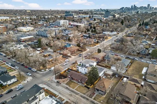 an aerial view of a city