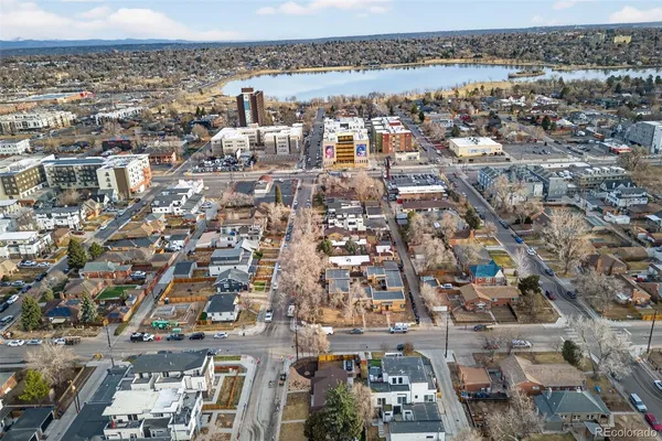 an aerial view of multiple house