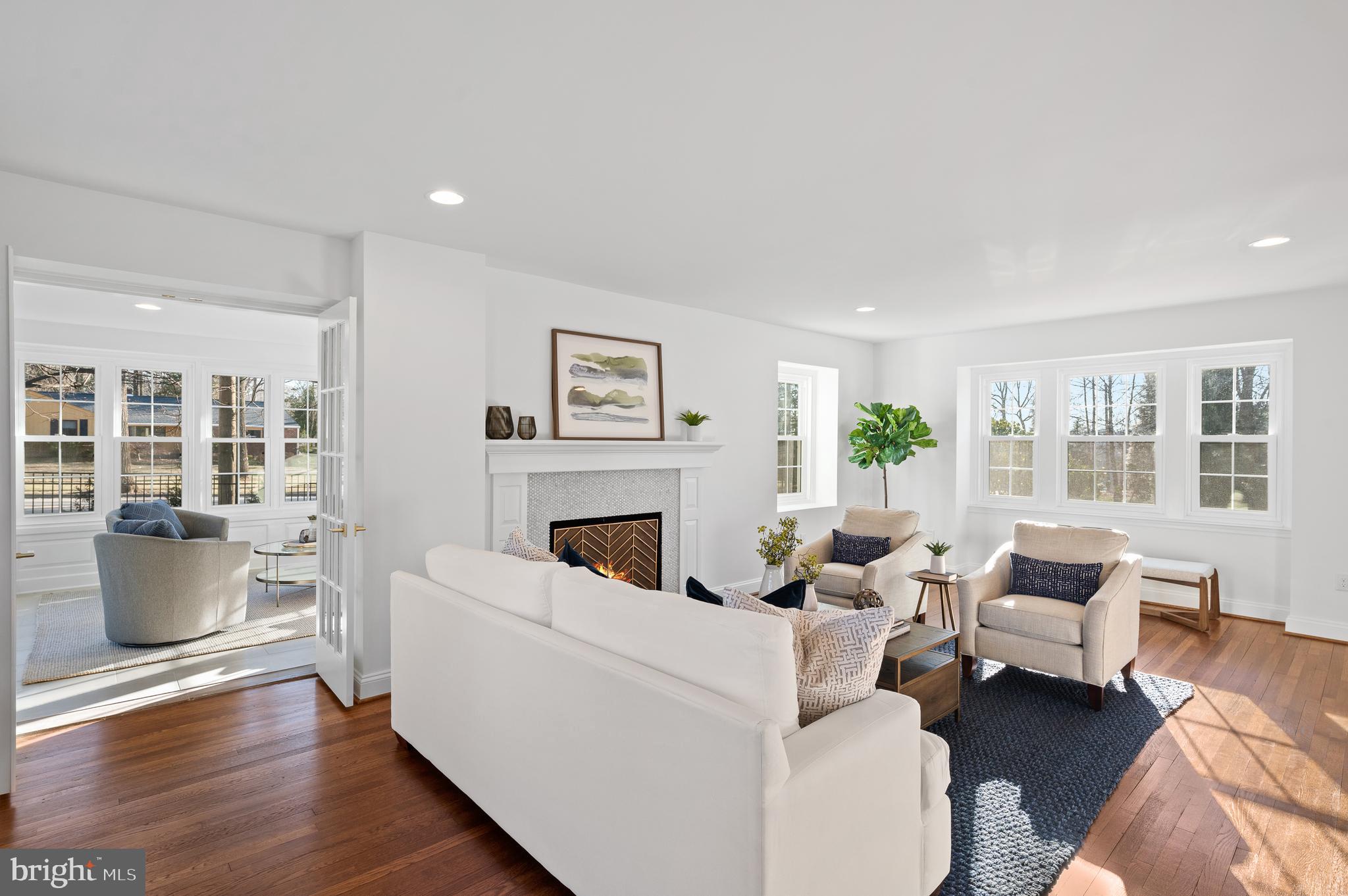 106 Deep Dene Road Villanova, PA 19085 - Photo 19 of 42 Living Rm French doors open to Sun Room