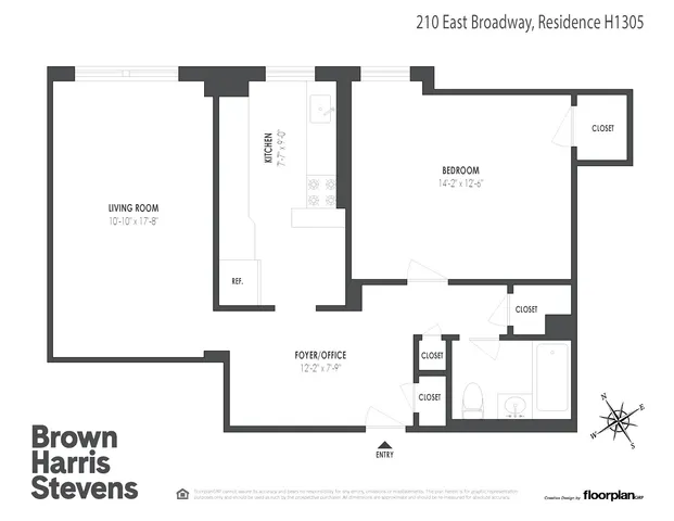 $725,000 | 210 East Broadway, Unit H1305 | Lower East Side