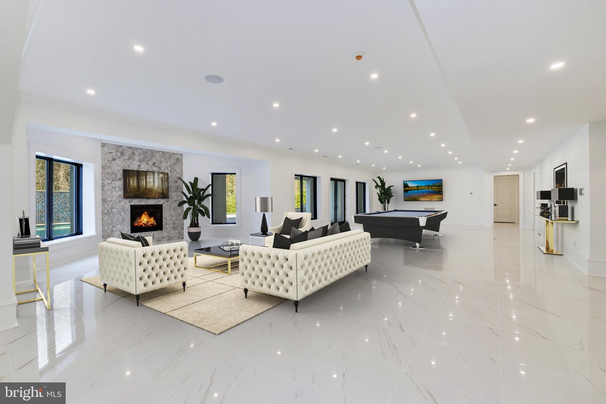 1332 McCay Lane McLean, VA 22101 - Photo 48 of 61 Recreation Room with Billiards - Virtually Staged