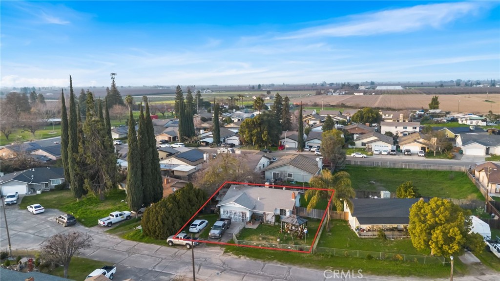 7316 Edythe Circle Winton, CA 95388 - Photo 2 of 20 Aerial photo. Red mark shows the house.