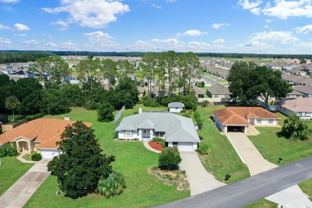 an aerial view of multiple house
