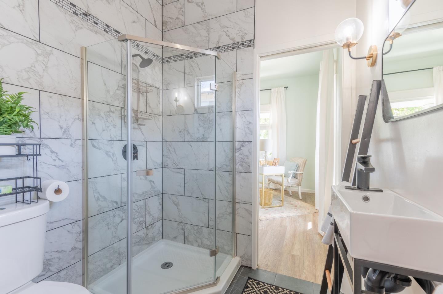 416 Front Street Salinas, CA 93901 - Photo 14 of 48 a bathroom with a shower and a sink