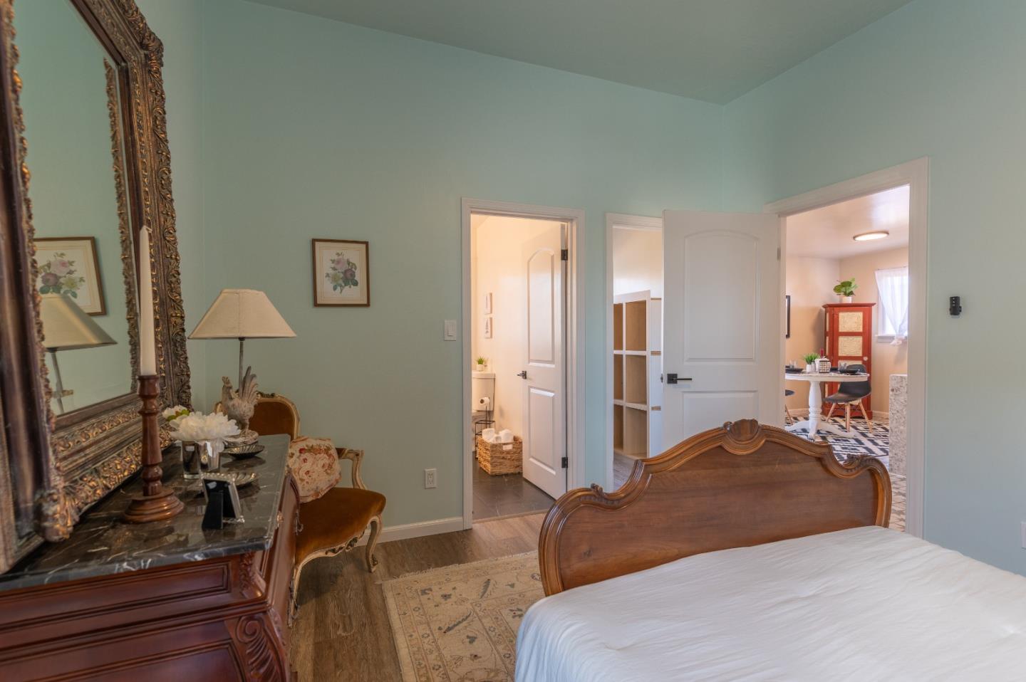 416 Front Street Salinas, CA 93901 - Photo 33 of 48 a bedroom with a bed and wooden floor