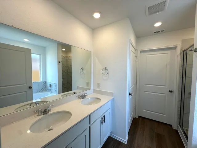 a view of small space with racks on the wall