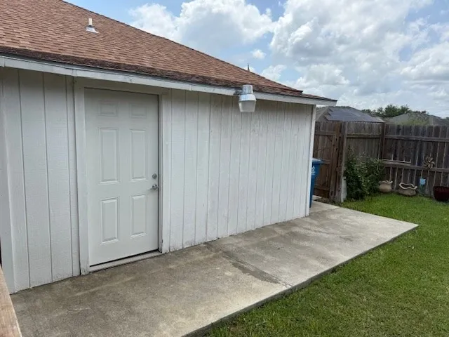 a backyard of a house