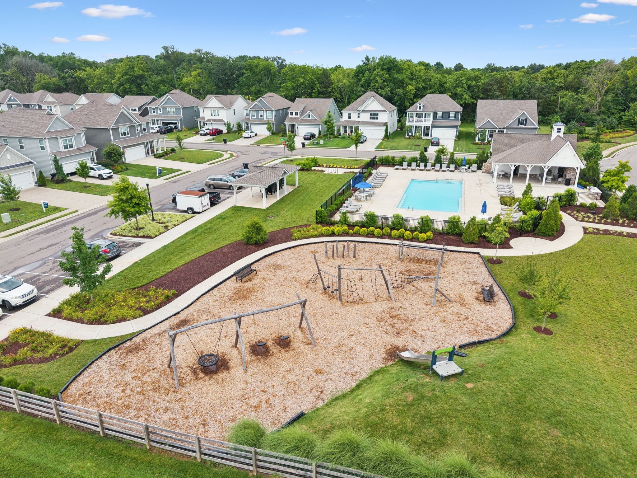 3548 Rockledge Way Murfreesboro, TN 37129 - Photo 23 of 28 an aerial view of residential houses with outdoor space and street view