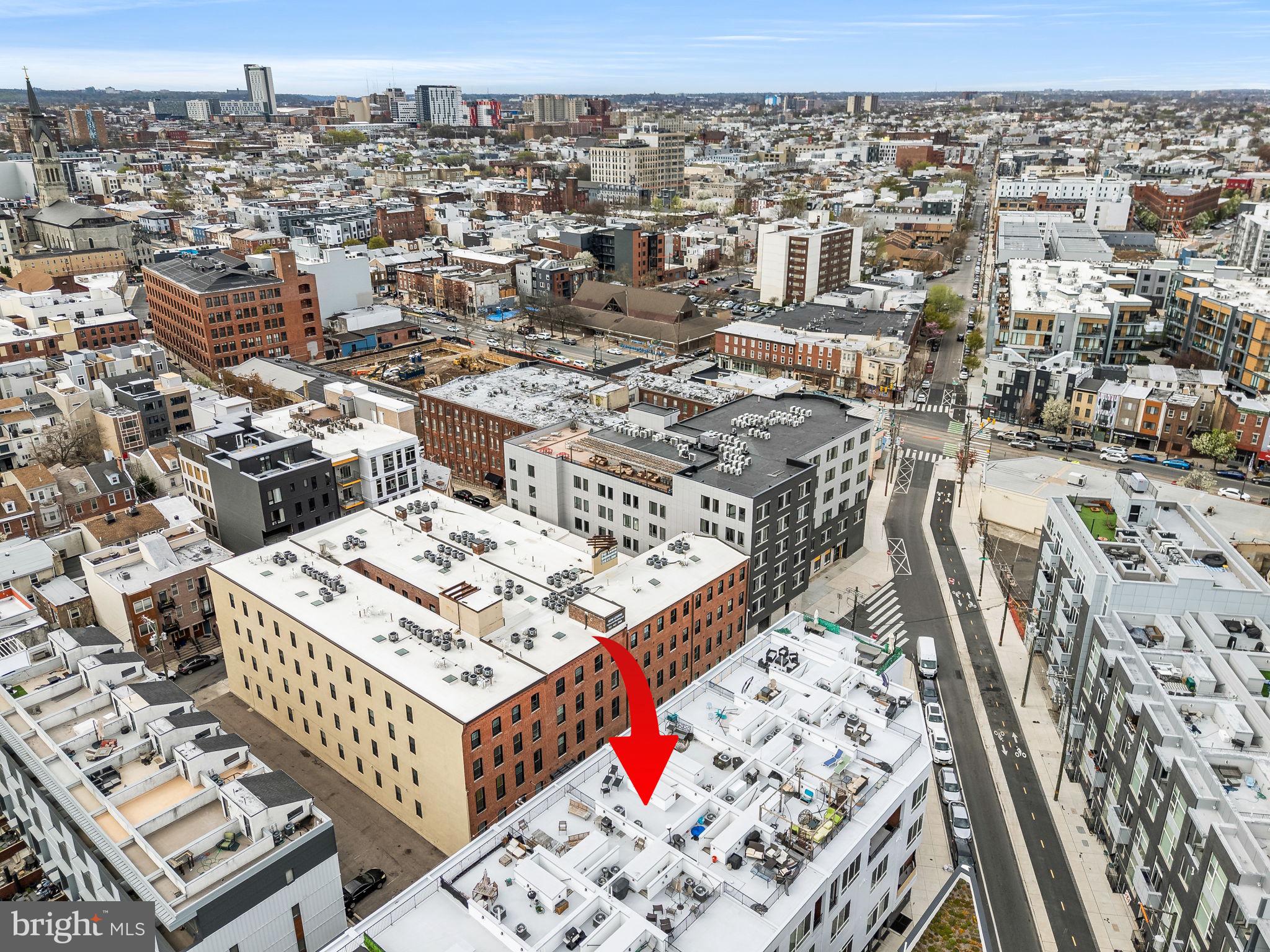 1115 North American Street, Unit D5 Philadelphia, PA 19123 - Photo 47 of 52 an aerial view of a city