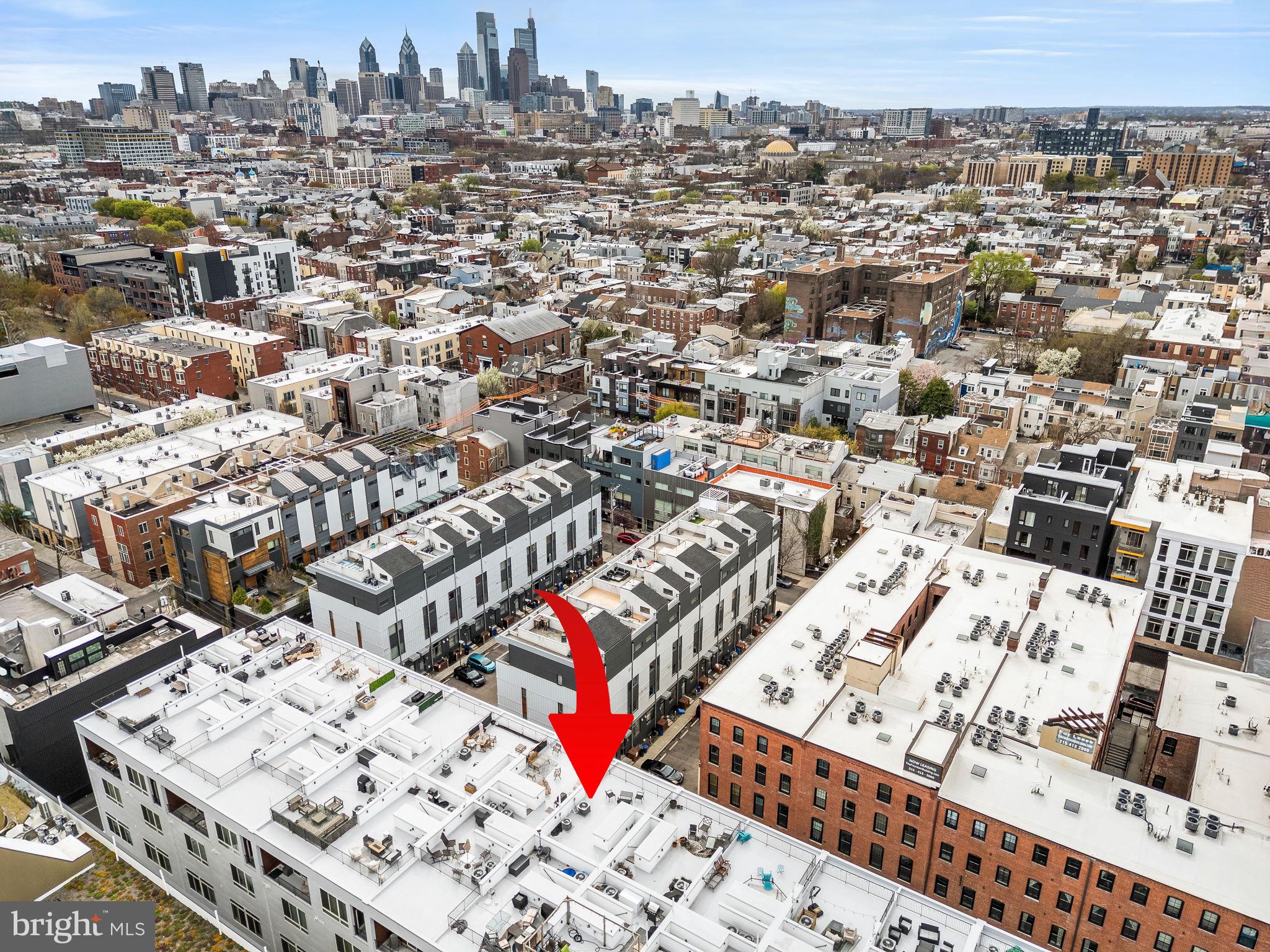 1115 North American Street, Unit D5 Philadelphia, PA 19123 - Photo 48 of 52 an aerial view of a city