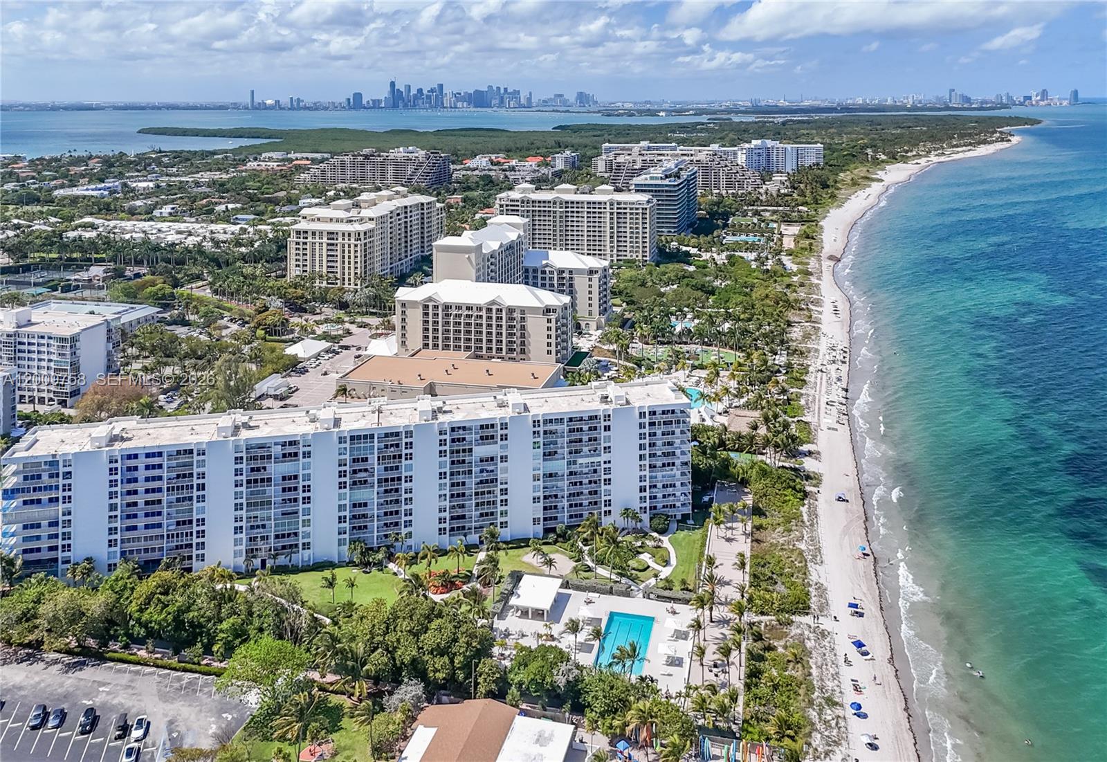 605 Ocean Drive, Unit 7L Key Biscayne, FL 33149 - Photo 32 of 38 a view of a city with tall buildings