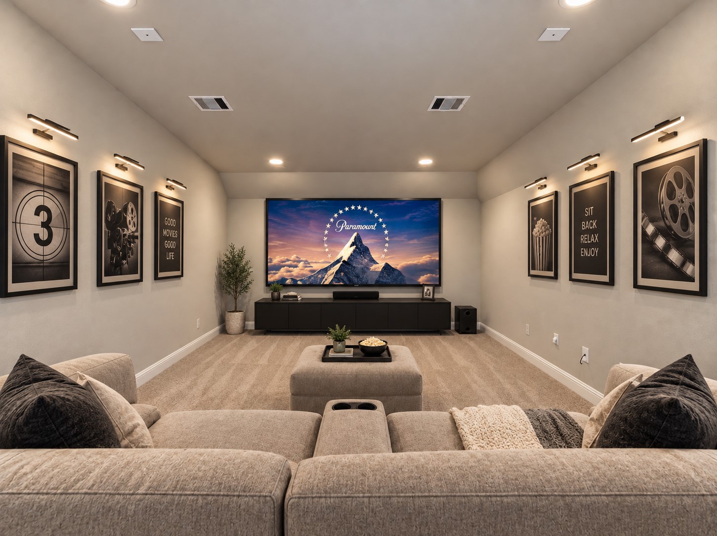 9626 Invergarry Way Tomball, TX 77375 - Photo 27 of 43 Virtually staged to demonstrate the media room’s potential as a private home theater.