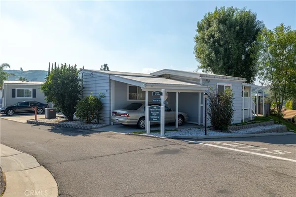 a view of a house with a patio