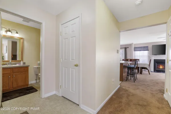 a view of living room and kitchen with furniture