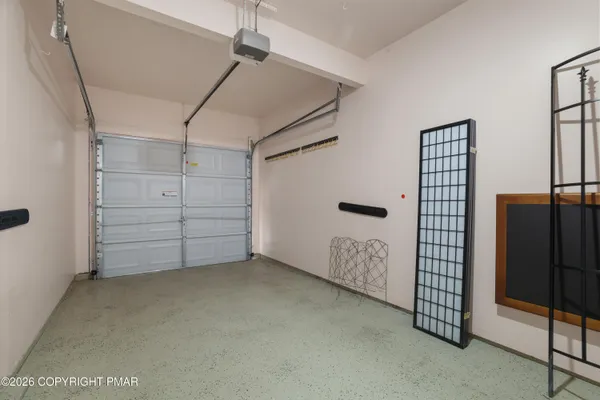 a view of a garage
