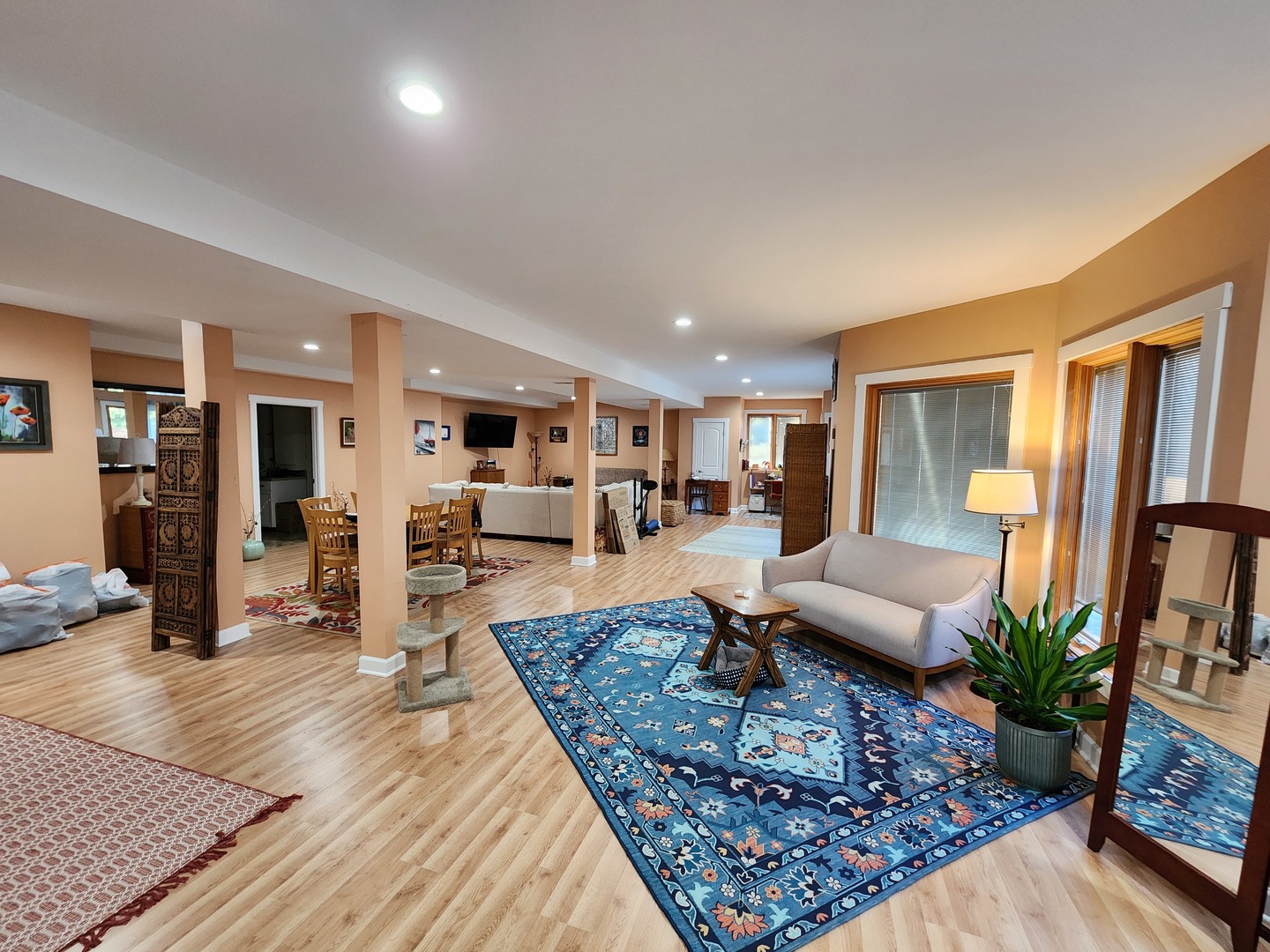 1504 Marshland Way, Unit BASMENT Bull Valley, IL 60098 - Photo 10 of 16 a living room with furniture rug and wooden floor