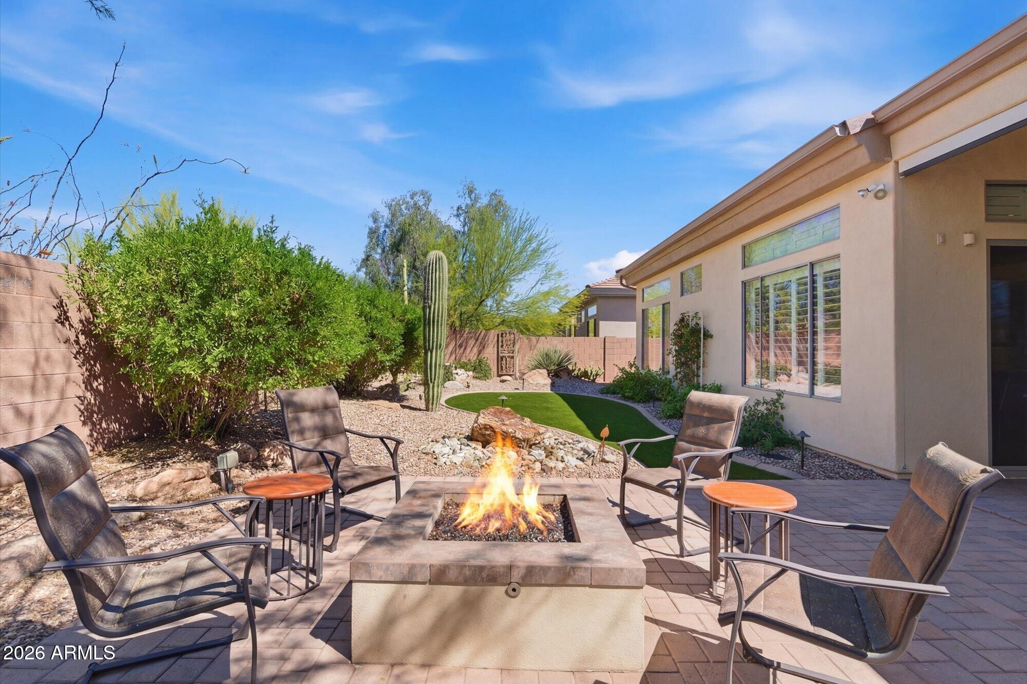 40118 North Lytham Way Phoenix, AZ 85086 - Photo 31 of 40 Backyard w firepit