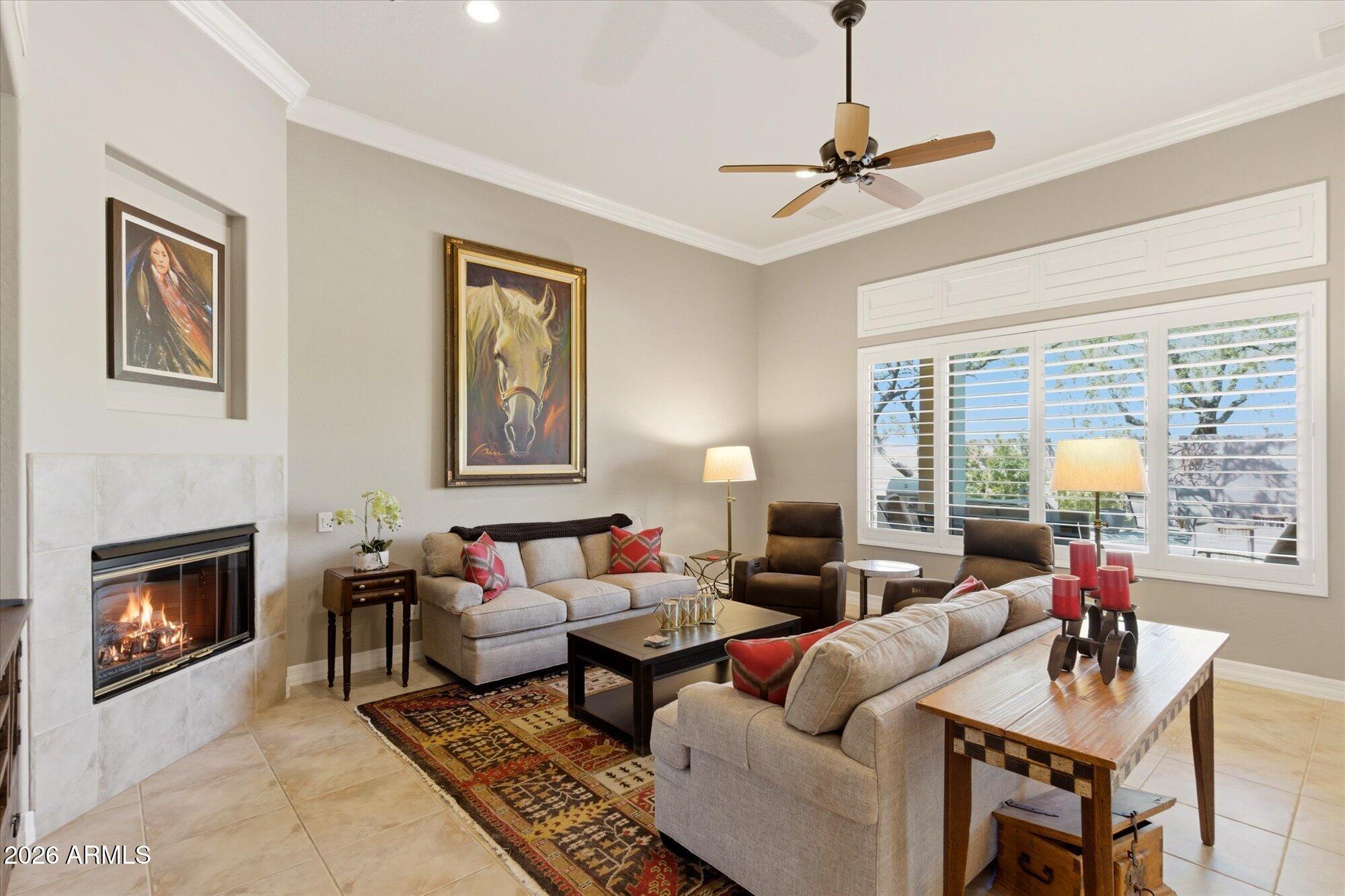 40118 North Lytham Way Phoenix, AZ 85086 - Photo 7 of 40 Coze fireplace in great room