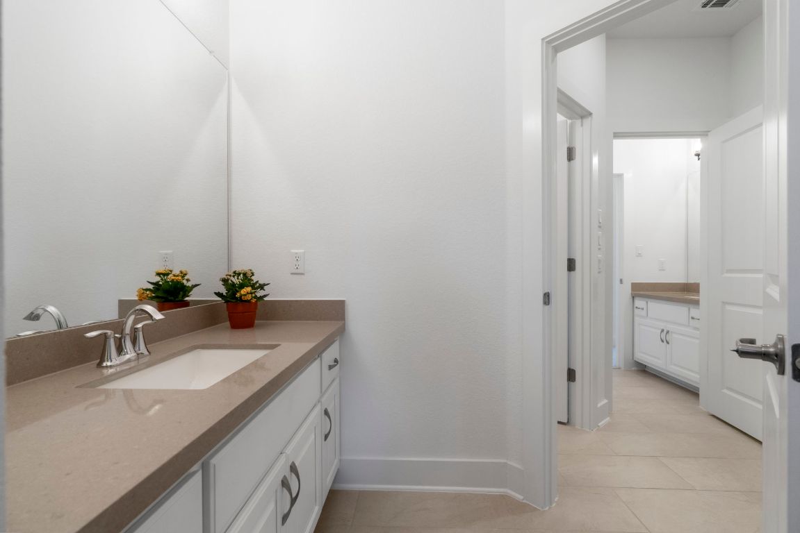 4704 Montorio Way Leander, TX 78641 - Photo 26 of 40 a bathroom with a sink and a mirror