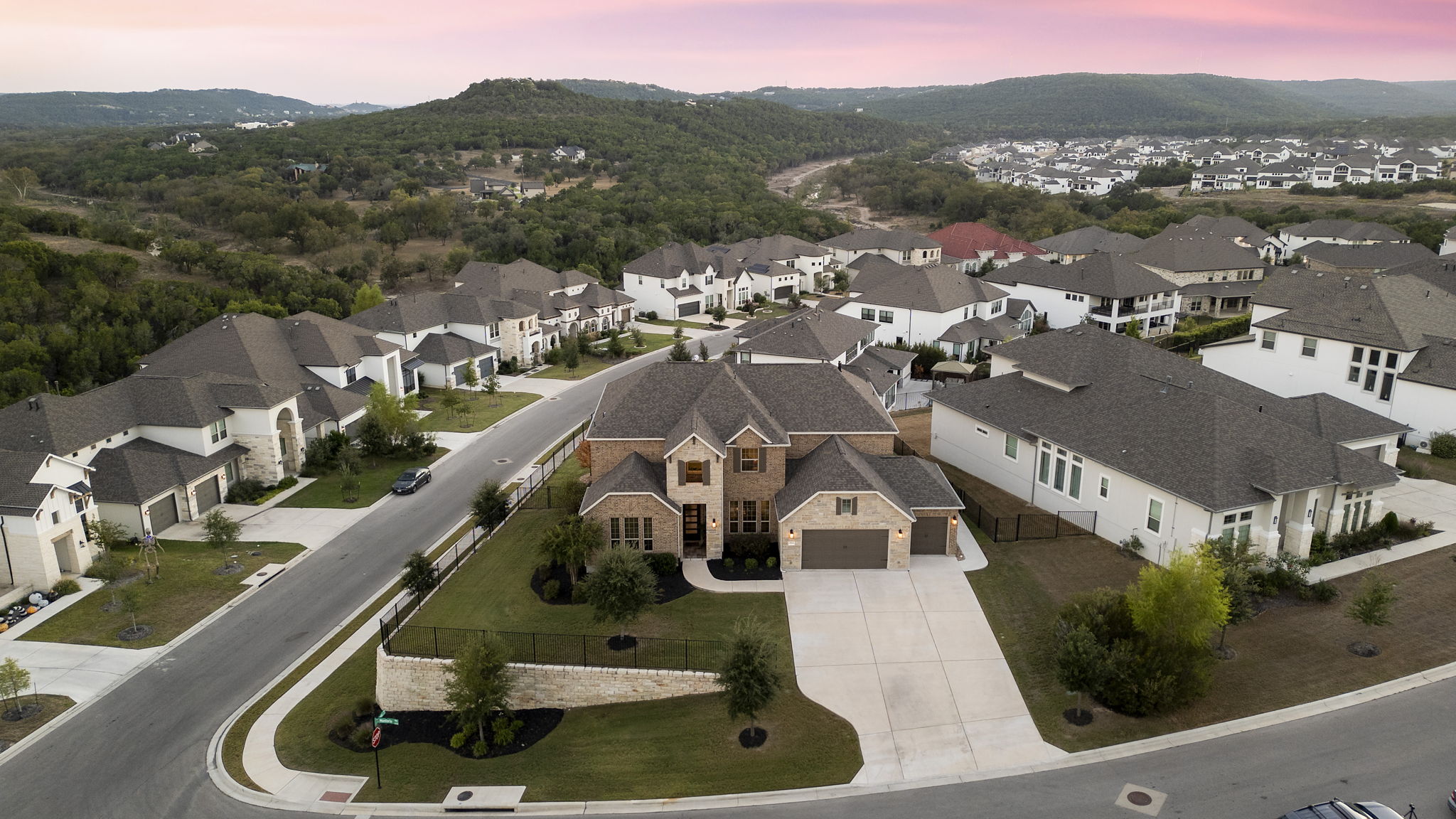 4704 Montorio Way Leander, TX 78641 - Photo 36 of 40 a view of a house with a mountain in the background