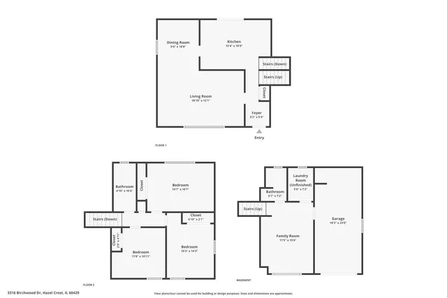 $269,700 | 3316 Birchwood Drive, Hazel Crest, IL 60429