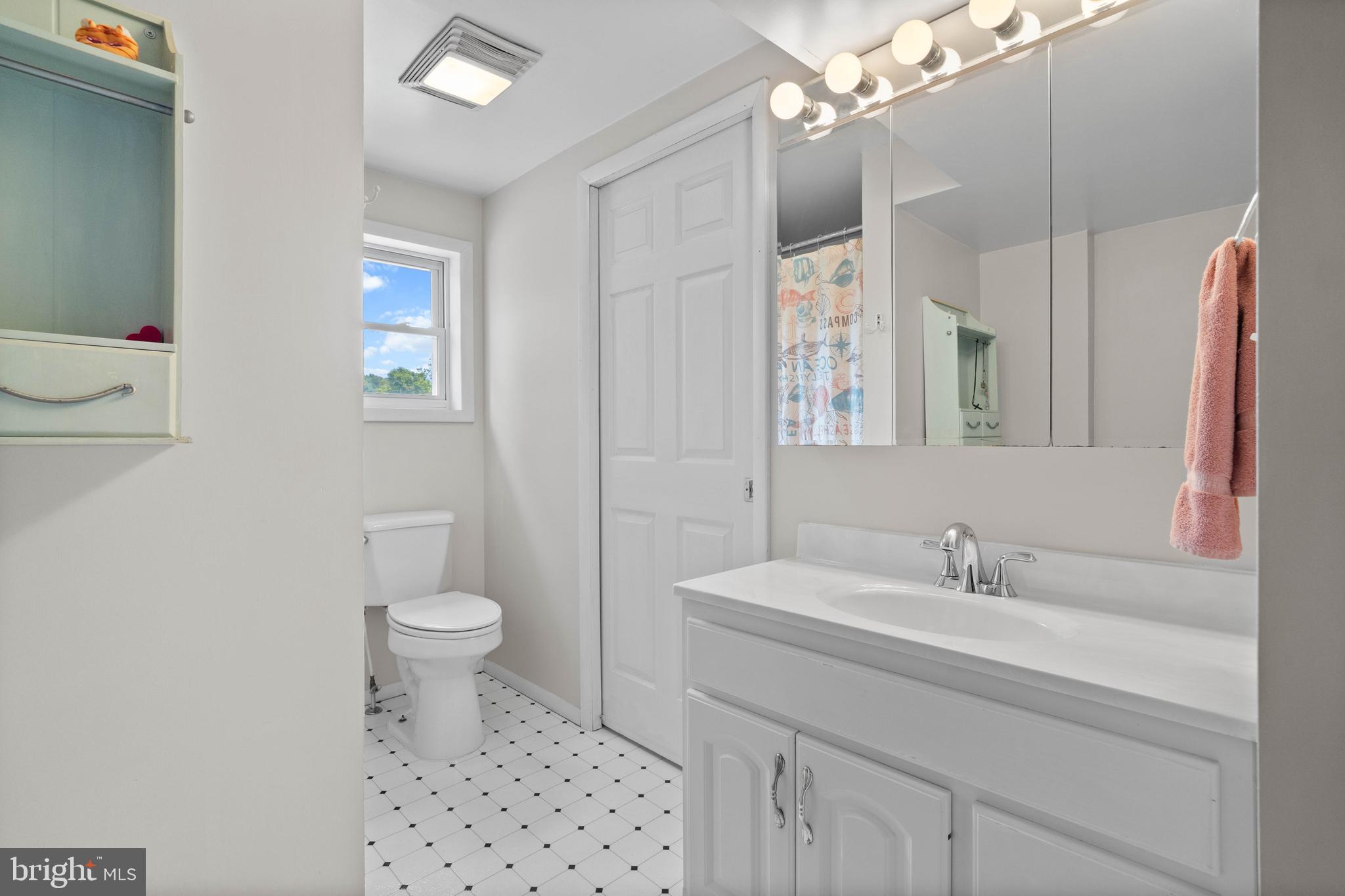 609 Elizabeth Street Houtzdale, PA 16651 - Photo 17 of 22 a bathroom with a sink a toilet a mirror and shower