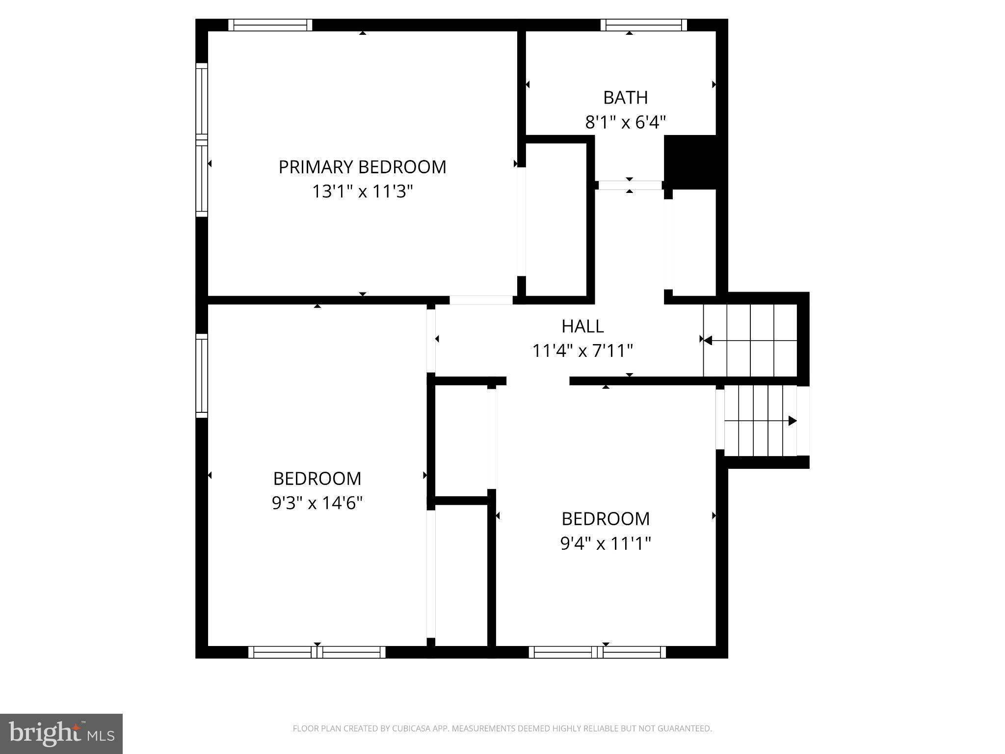 715 Darley Road Claymont, DE 19703 - Photo 40 of 43 Upper level floorplan all dimensions are estimated