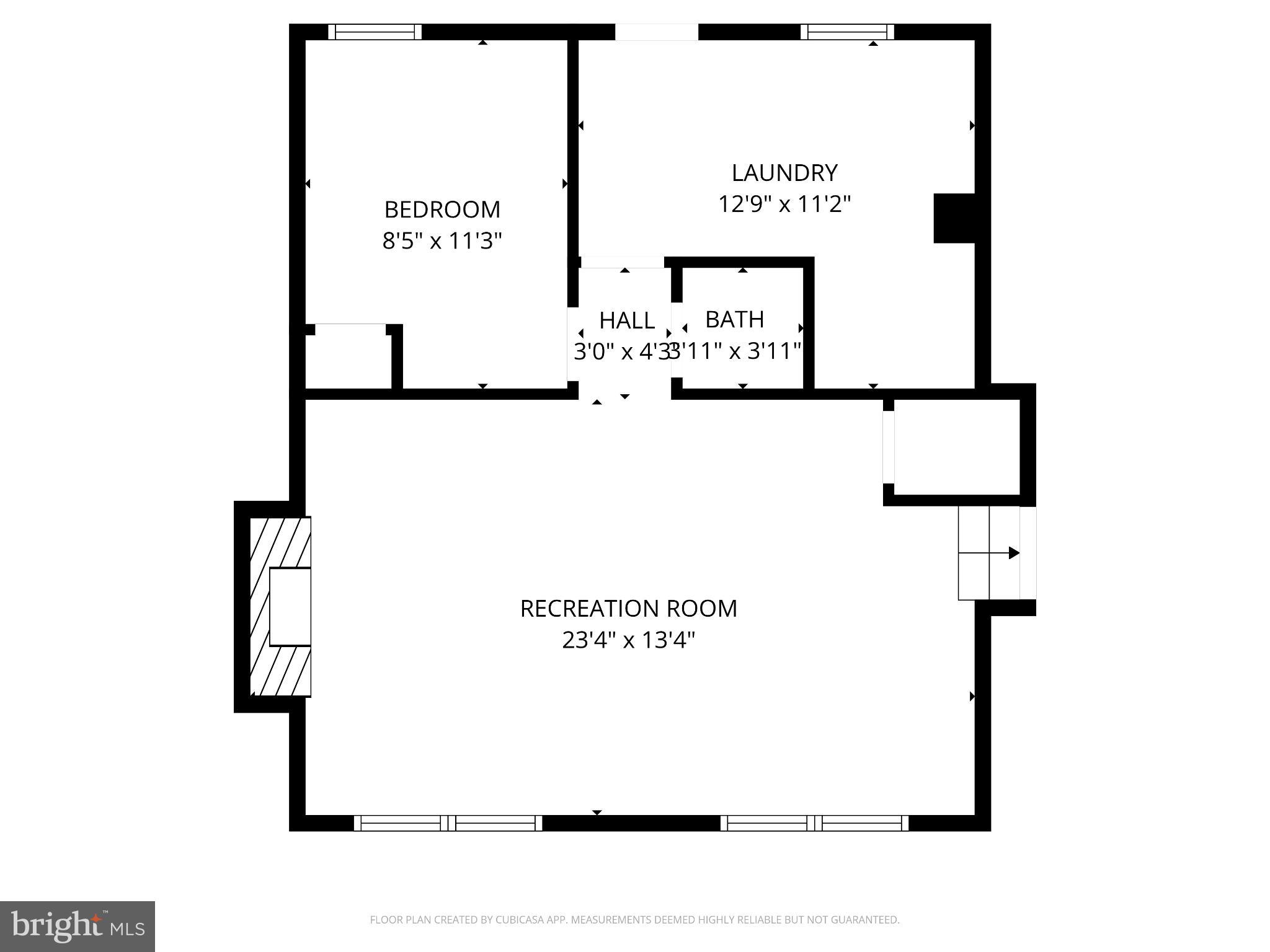 715 Darley Road Claymont, DE 19703 - Photo 41 of 43 Lower level floorplan all dimensions are estimated