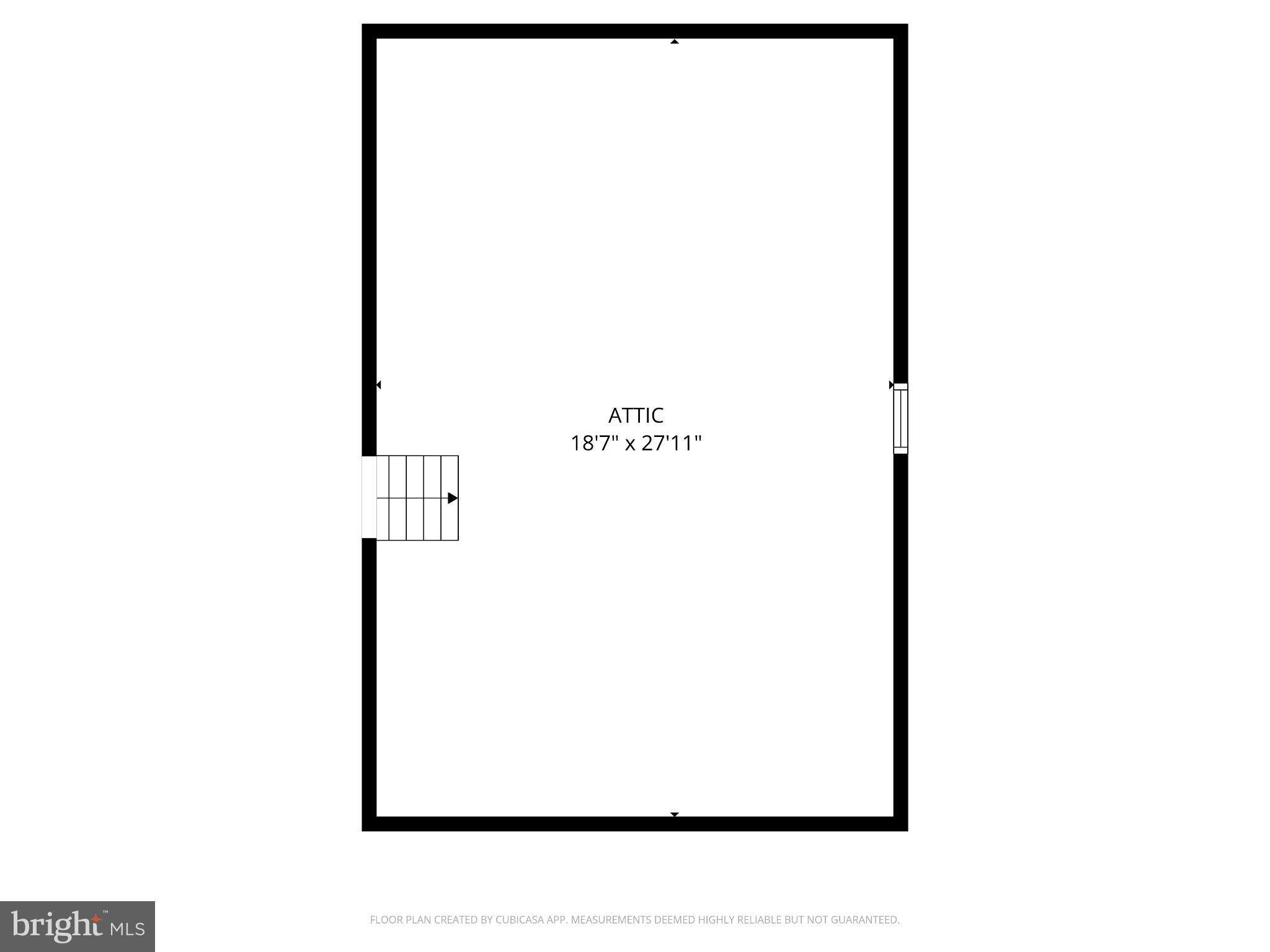 715 Darley Road Claymont, DE 19703 - Photo 42 of 43 Attic floor plan all dimensions are estimated
