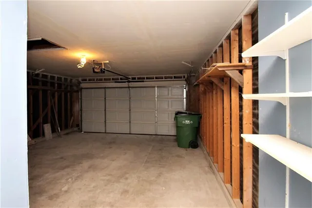 a view of a garage