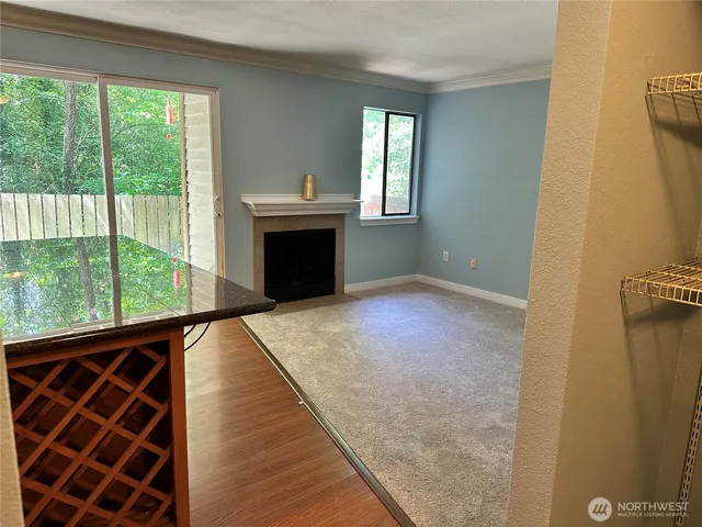 a view of empty room with front door