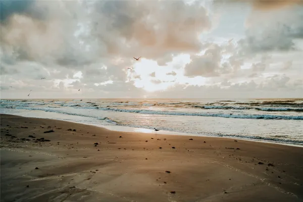 a view of an ocean beach