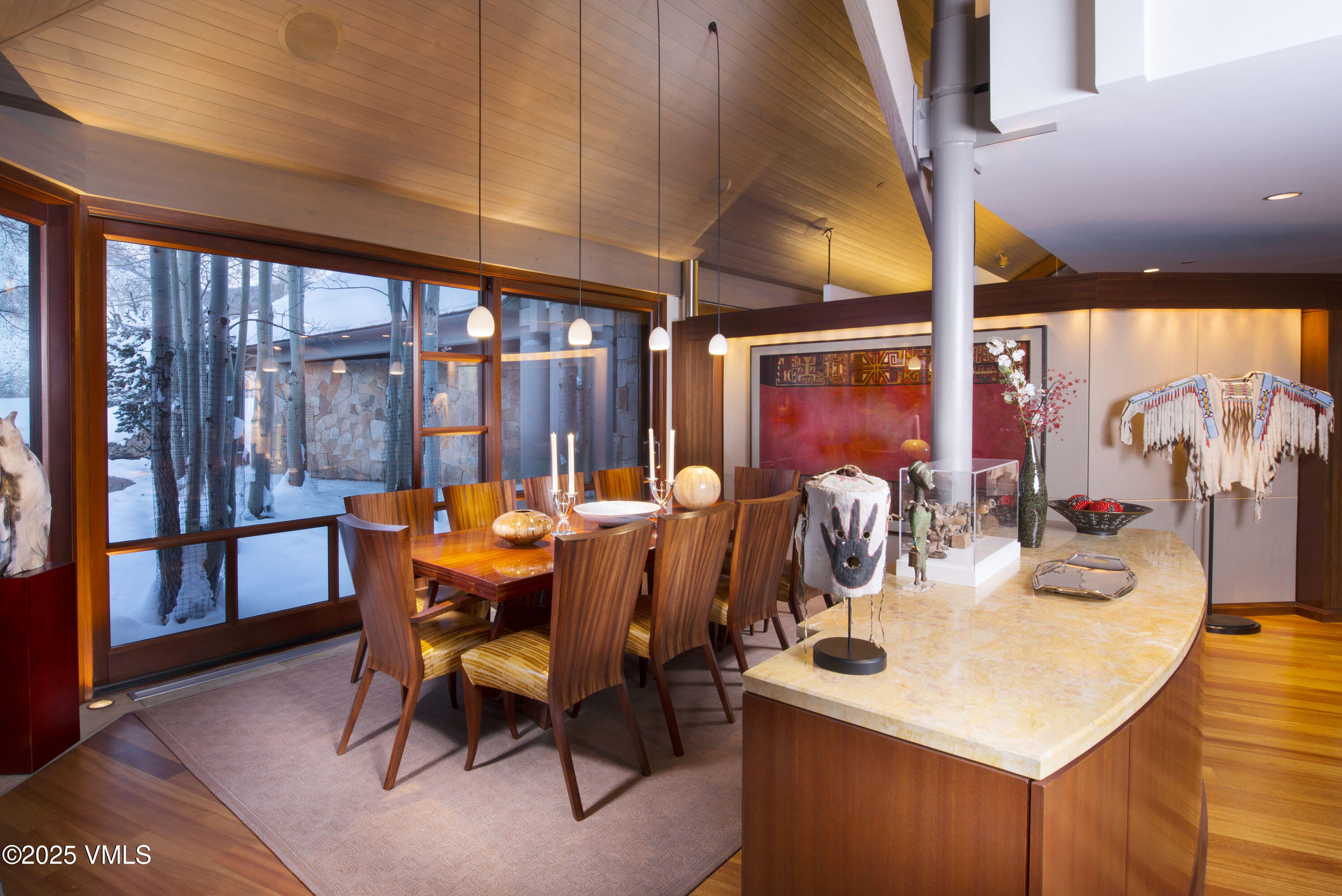 56 Rose Crown Avon, CO 81620 - Photo 10 of 39 a view of a dining room with furniture window and outside view