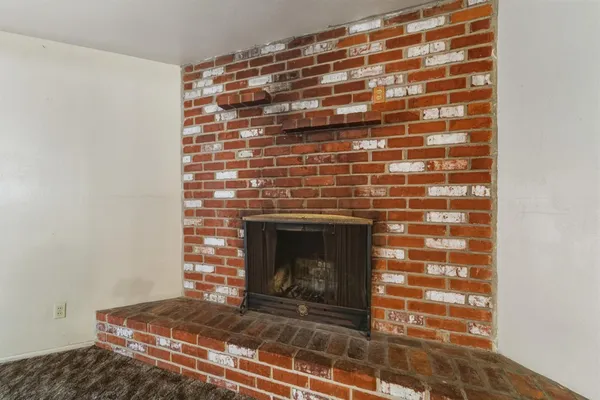 a room with fireplace
