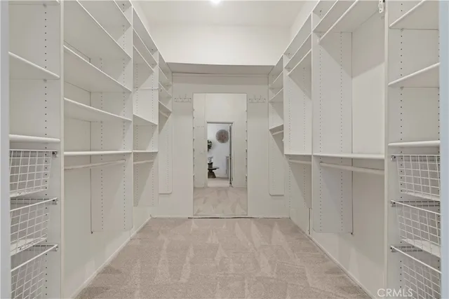 an empty room with closet