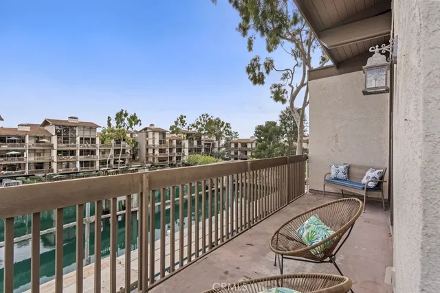 a view of city from balcony