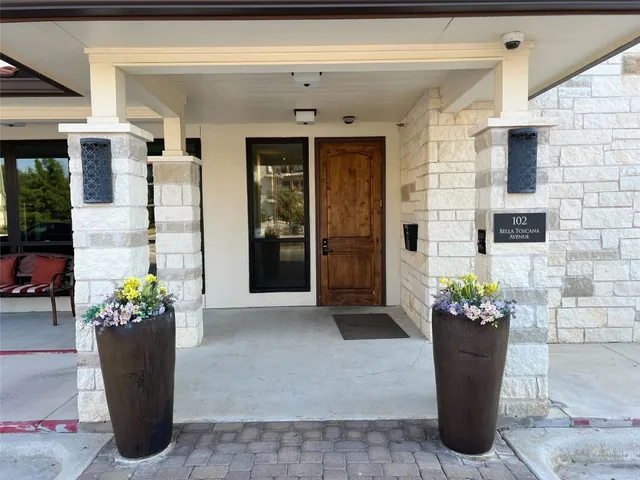 a view of a entryway door front of house