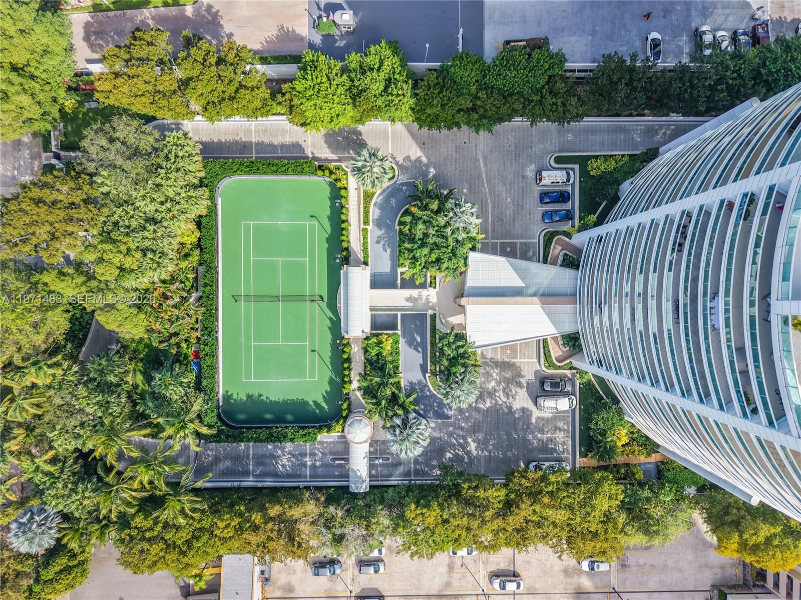 2127 Brickell Avenue, Unit 904 Miami, FL 33129 - Photo 37 of 38 an aerial view of a house with a garden