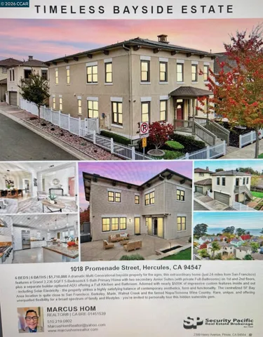 $1,660,000 | 1018 Promenade Street, Hercules, CA 94547